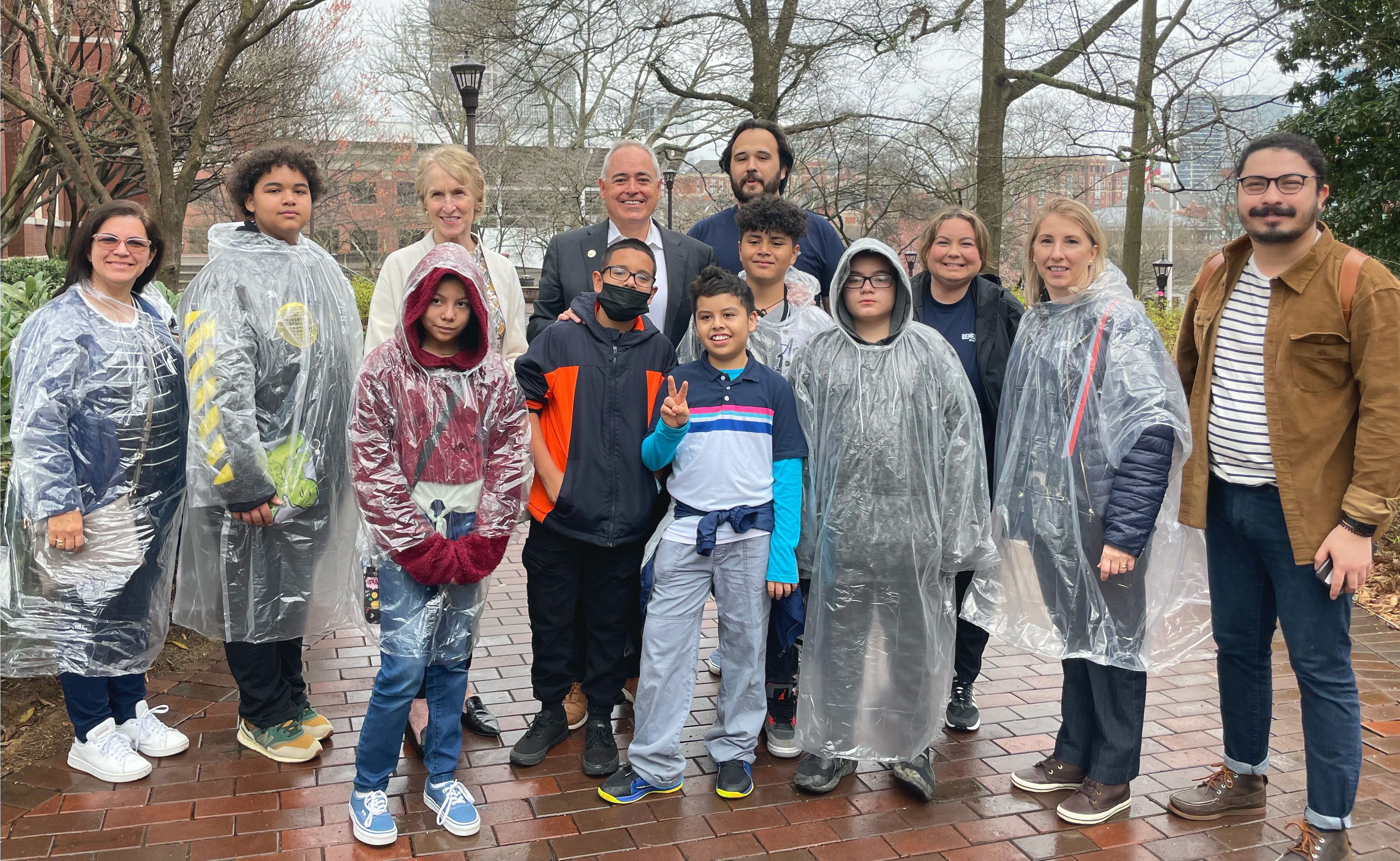 REMEZCLA students from Berkmar Middle School ran into Georgia Tech President Angel Cabrera and College of Sciences Dean Susan Lozier while visiting campus.
